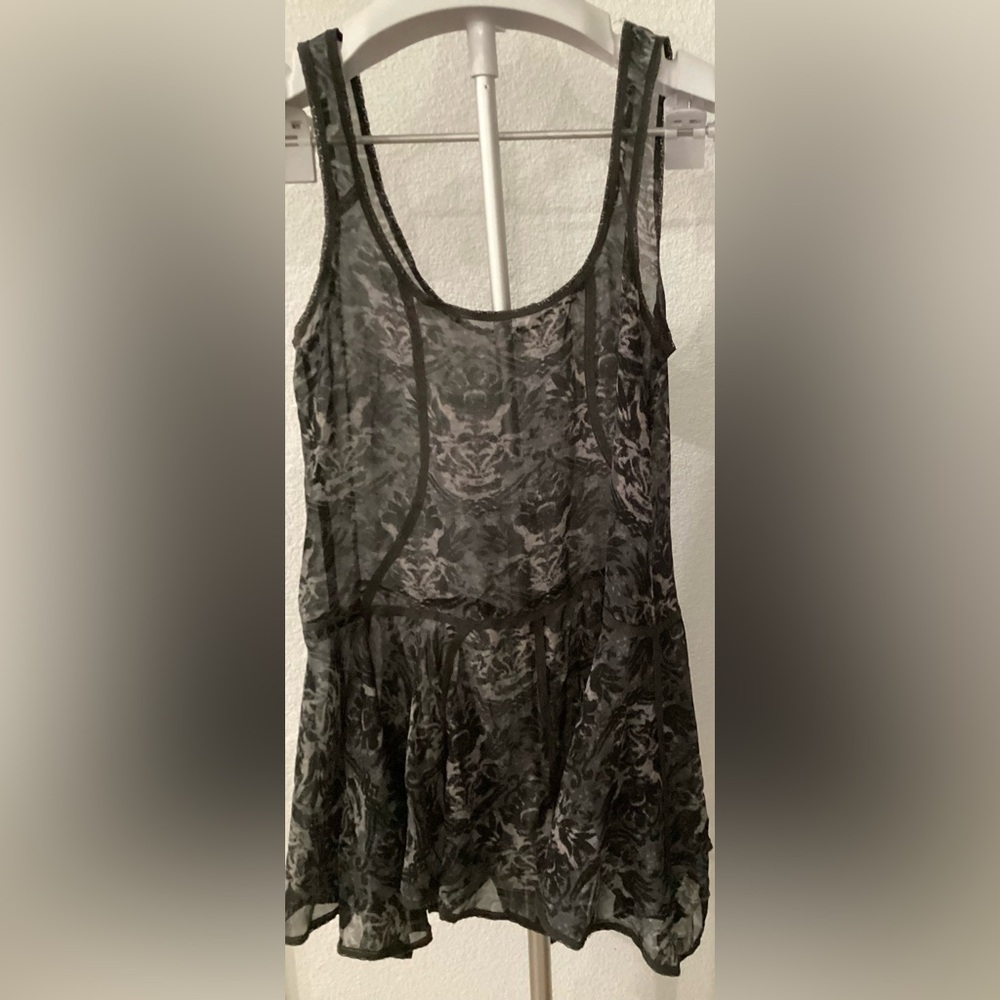 Chic Black Sheer Mini Dress